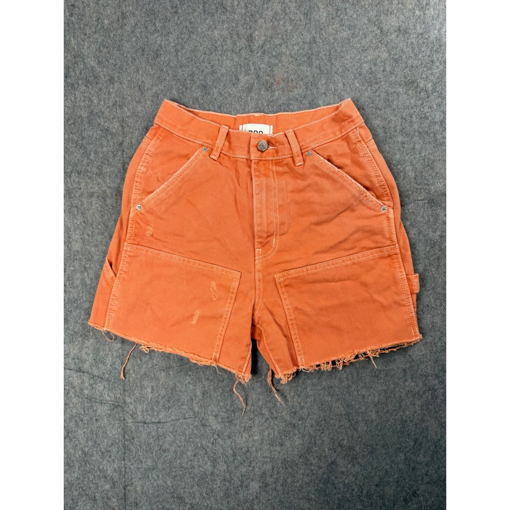 BDG Cut Off Carpenter Shorts Womens 27 Orange Cotton Denim Utility Boho Y2K UO